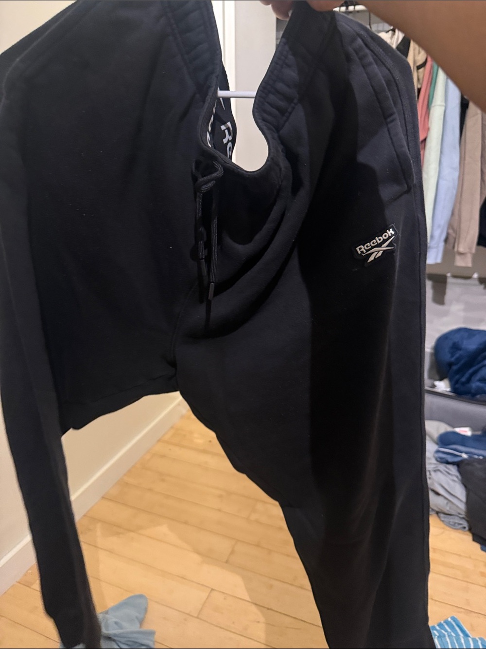 Reebok Black Kids Jogger Sweatpants with Logo